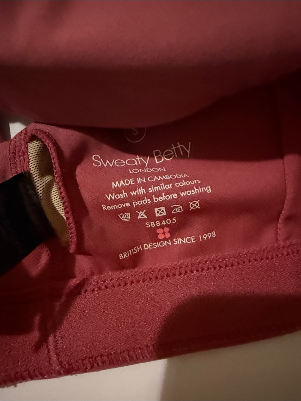 NWT Sweaty Betty Asymmetric Sculpt Bra Ambient Pink Size S NWT - Picture 4 of 11